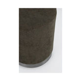 Pouf, maro, din lemn de pin MDF otel si poliester, Ø 35 cm, Ernestine Bizzotto